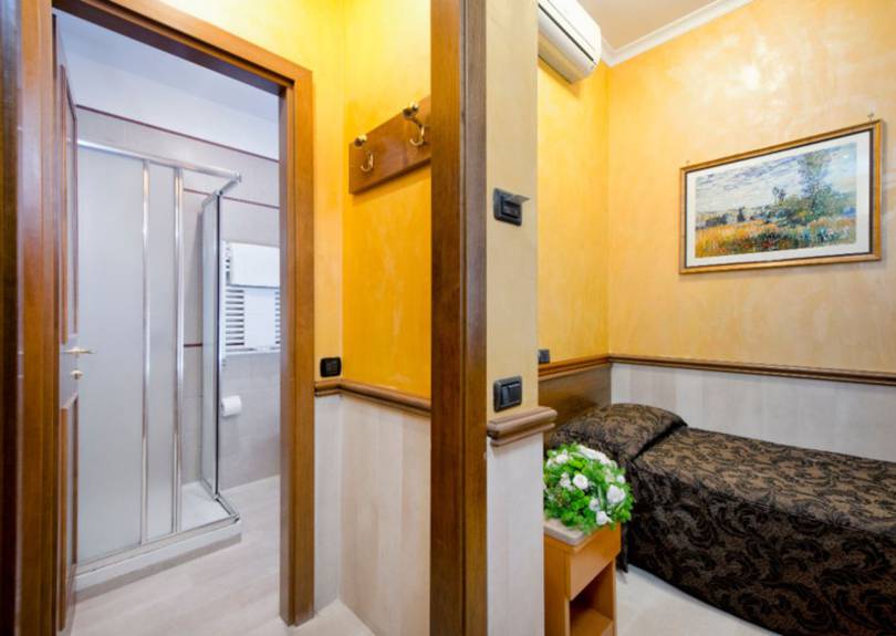 Chambre individuelle Hotel Marco Polo Roma